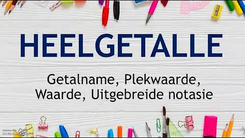 Heelgetalle: Getalname, Plekwaarde, Waarde, Uitgebreide notasie