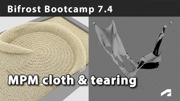 Bifrost Bootcamp 7.4 - Simulating cloth with MPM