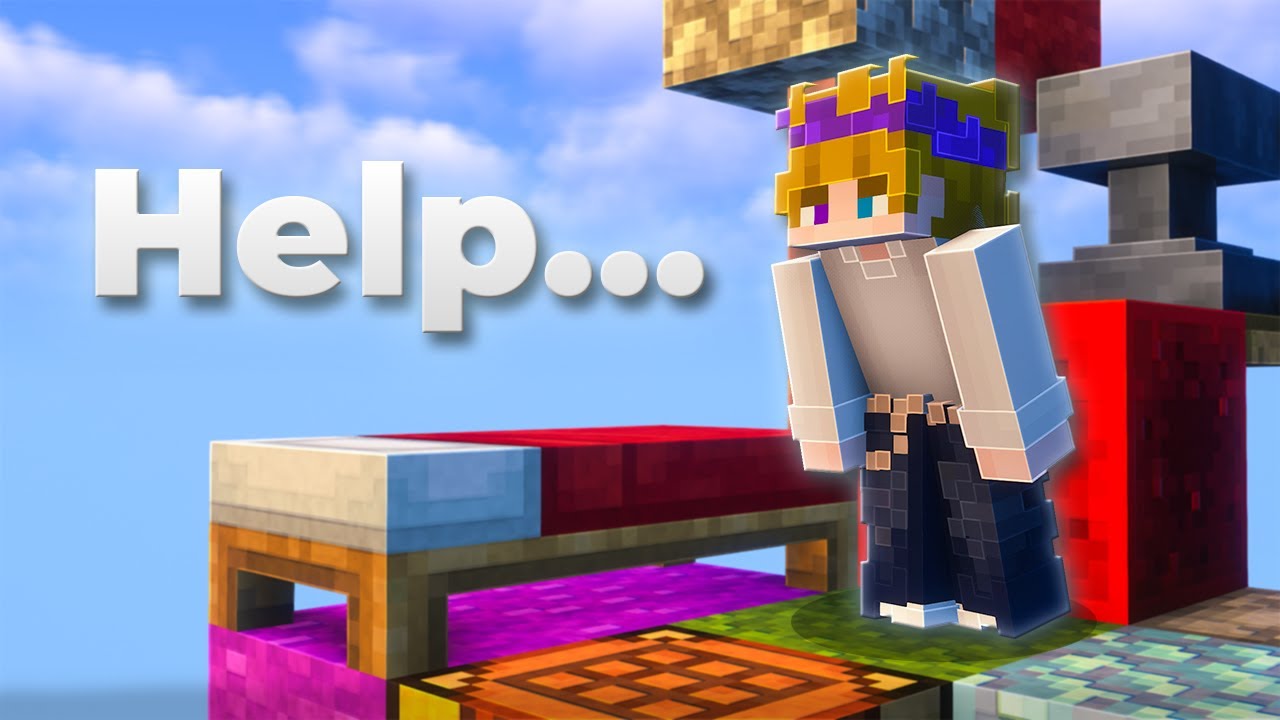 Я играл в One Block Bed Wars, пока не выиграл (это было больно)