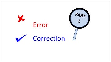 ERROR CORRECTION PART 1