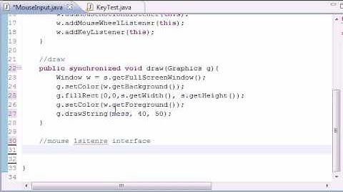 Java Game Development 031 of 036 User Mouse Input