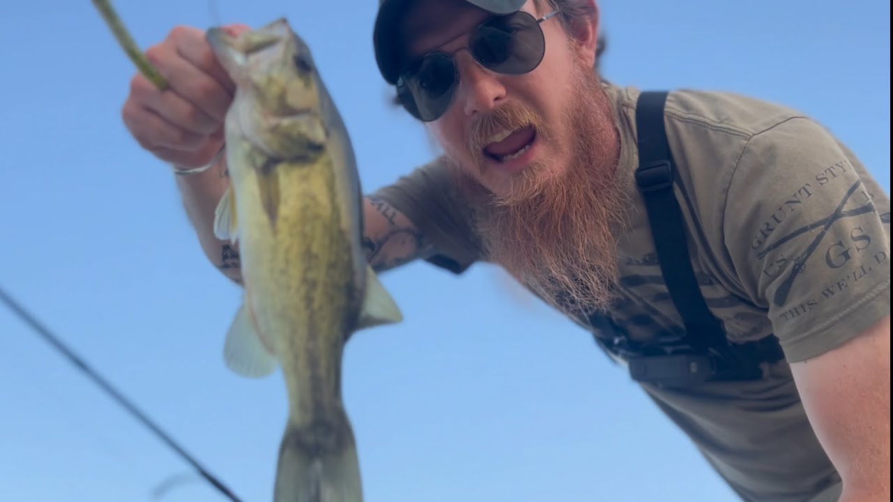 Evening bass fishing in the BACKYARD POND!!!