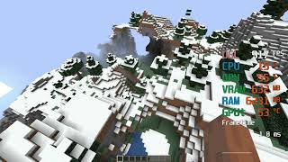 GeForce GTX 1650 -- AMD Ryzen 5 2600 -- Minecraft FPS Test