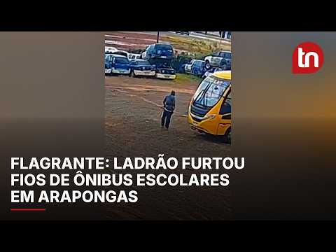 Homem é flagrado furtando fios de nove ônibus escolares em Arapongas