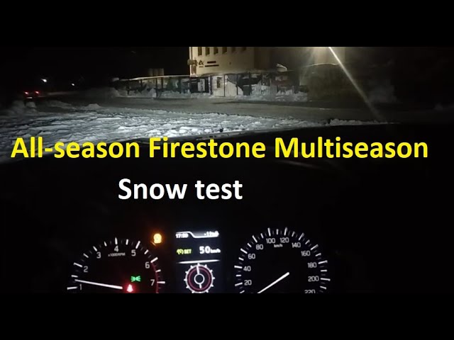 All season Firestone Multiseason 2 - Snow test - Suzuki Vitara FWD - YouTube