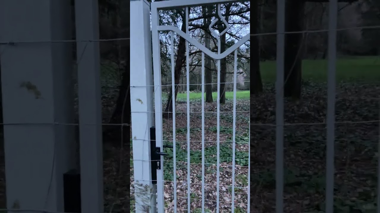 Person Showing a Fence Installed in front of a Door