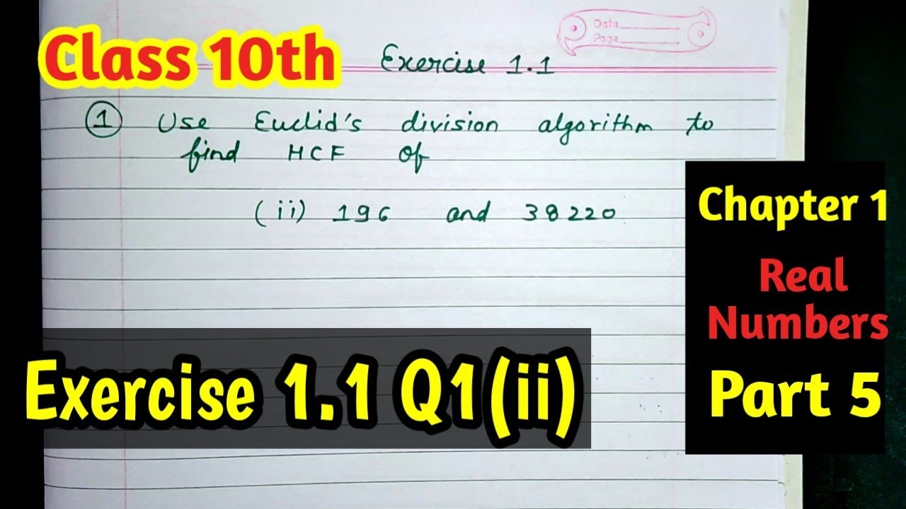 Class 10th | Chapter 1 | Real Numbers | Exercise 1.1 | Question 1(ii ...