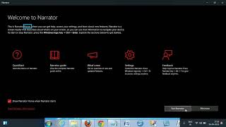 How to turn off narrator in windows 7