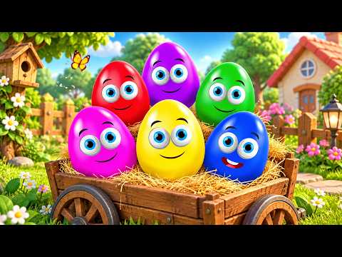 🐣 Colorful Eggs Adventure | Learn Colors & Numbers | Kids Nursery Rhymes | Kiddora Tunes