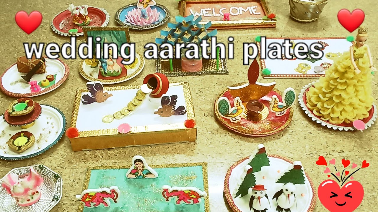 Aarathi plates decoration ideas For wedding 💑 YouTube