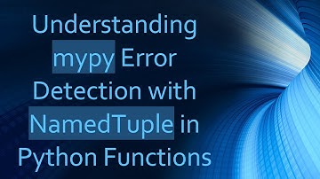 Understanding mypy Error Detection with NamedTuple in Python Functions