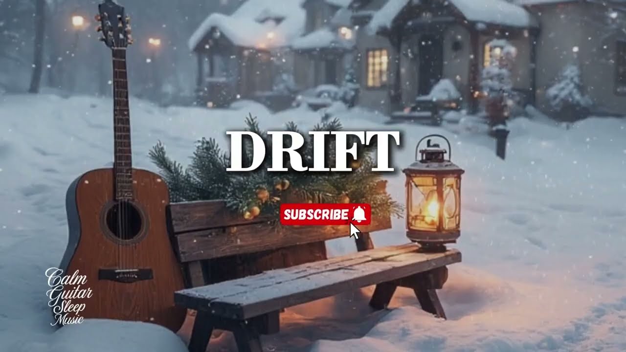 Gentle Winter Night Guitar ~ Outdoor Ambience for Deep Sleep