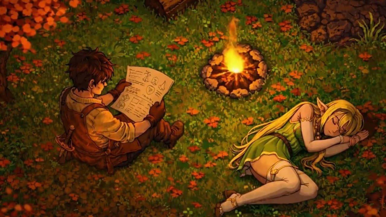 working blacksmith ... lofi medieval