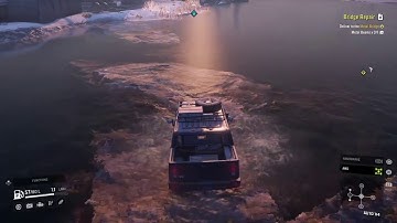 Crossing a Lake to Reach a Watchtower - SnowRunner