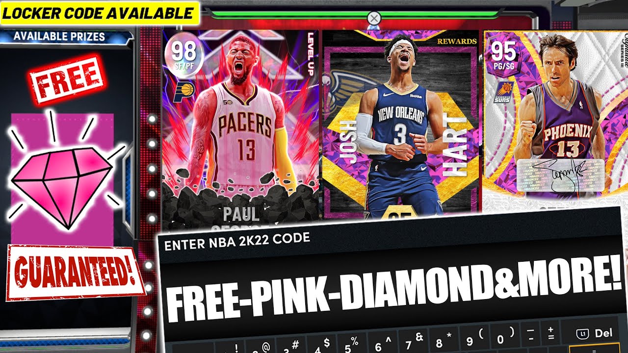 Valentine's Day GUARANTEED FREE Pink Diamond Locker Code and More NBA 2K22 Locker Codes
