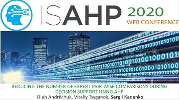 ISAHP2020: REDUCING THE NUMBER OF EXPERT PAIR-WISE COMPARISONS DURING DECISION SUPPORT USING AHP