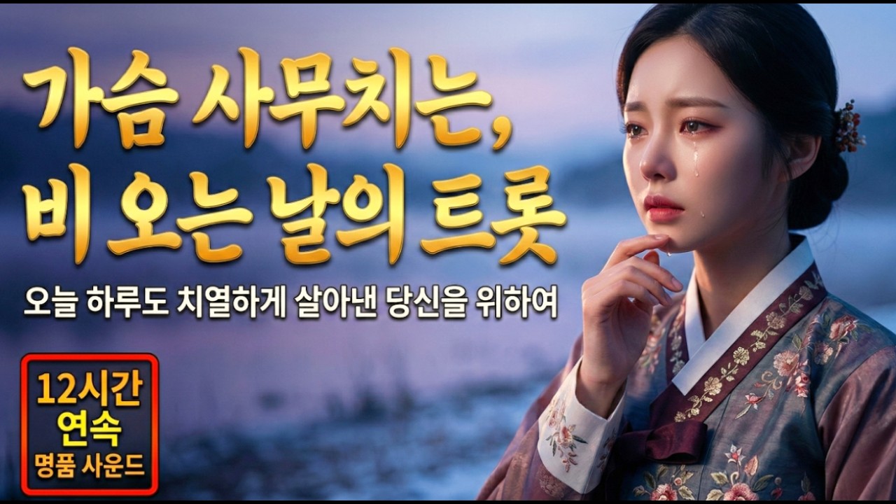 사무치게 그리운 당신을 위한 감성 트롯 모음 🎵 눈물 나는 추억 속으로 | 12시간 연속재생 (구독과 좋아요 꾹👍)