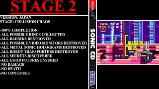 Sonic CD [Japan] (Sega Mega CD) - (Stage 2 - Collision Chaos | 100% Completion)