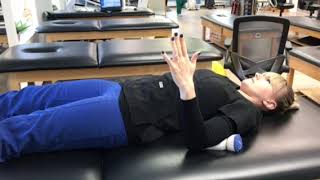 Supine isometric shoulder extension