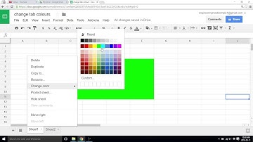 How to add new tab/sheet and how to change colour - Google sheets video 10