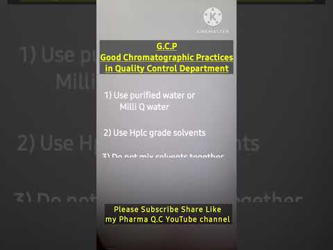 good Chromatographic Practices