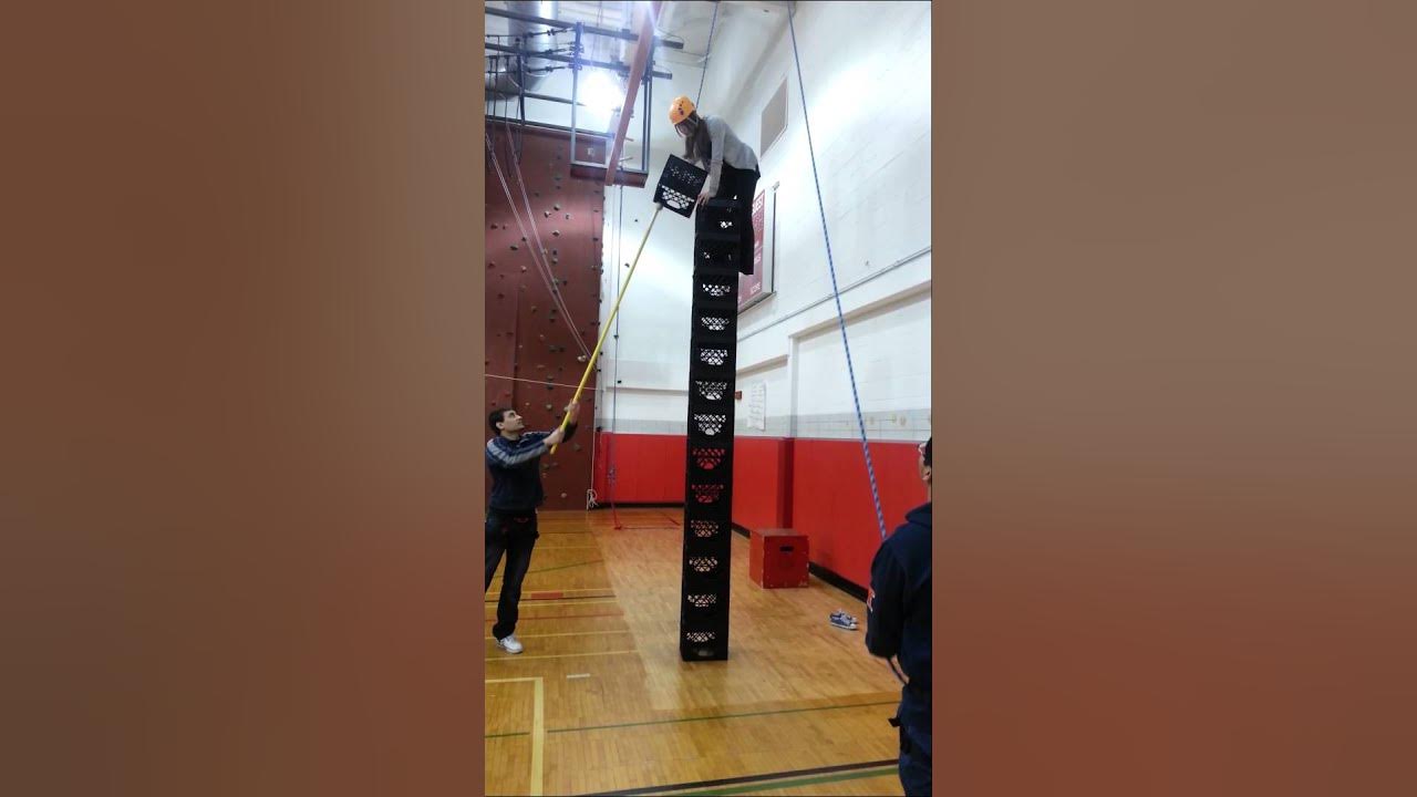 Climbing milk crates in Adventure Ed!! up to 15!! YouTube