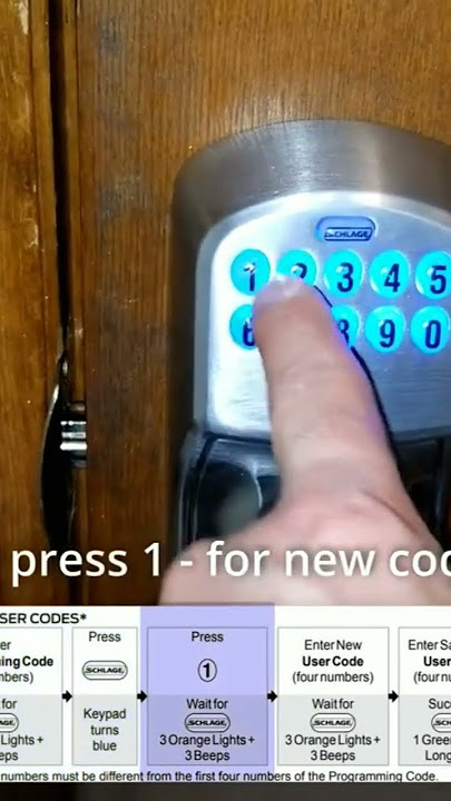 how to program a Schlage key code #schalge #doorlock #code #shorts #key