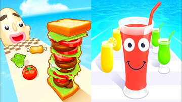 Sandwich Runner vs Juice Run, Sandwich Runner Night Gaming, Juice Run Game, Juice Adventure Park