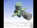 Simulation of conrodless V90 Компьютерный анализ V-образного бесшатунного