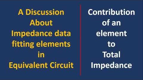 Impedance data fitting elements in Equivalent Circuit