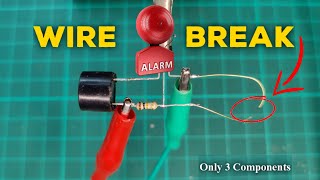 How to make Wire Break Alarm using BC547 | Simple School Project | 3 Component Project.