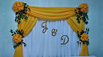 FLOWER SCALLOP BACKDROP IDEAS TUTORIAL | Jasmin DIY #backdrop #decoration #tabledecor