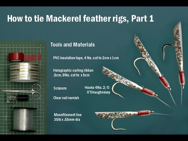 How To Tie Mackerel Feather Sea Fishing Lure Rigs ( Sabiki Rigs) 