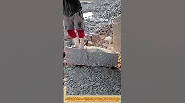 Strength Skilled Worker Splitting Stone Manually #workprocess #mining