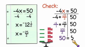Solving One Step Equations with Multiplying & Dividing