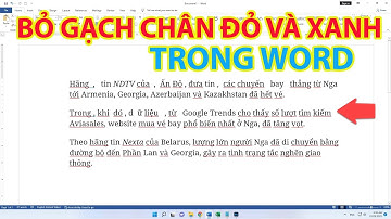 Cách Bỏ Gạch Đỏ và Xanh Trong Word Dễ Dàng