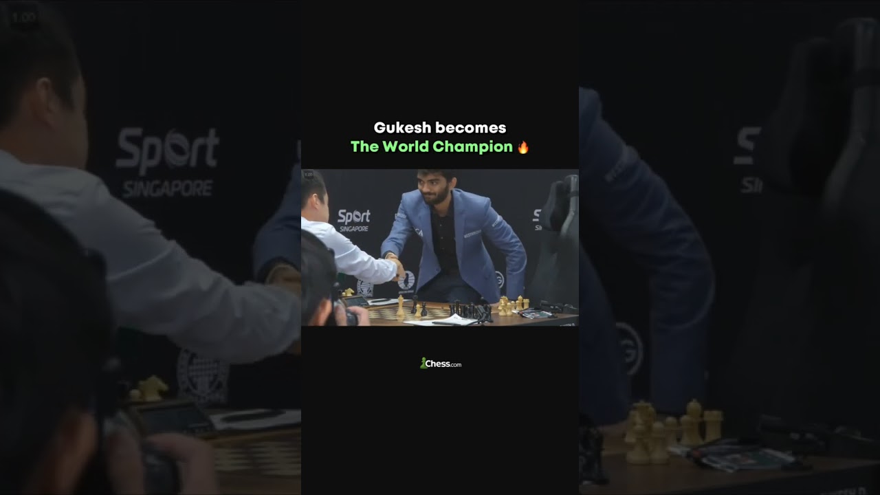 Gukesh’s walk before and after becoming World Champion! #GukeshDing #chess #shorts
