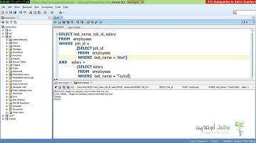 Oracle developer g11  13  Subqueries to Solve queries