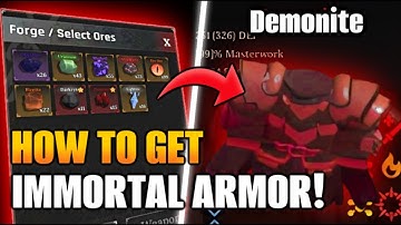 (BROKEN!) How to Craft the BEST Immortal Armor in The Forge ROBLOX