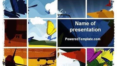 Flying PowerPoint Template by PoweredTemplate.com