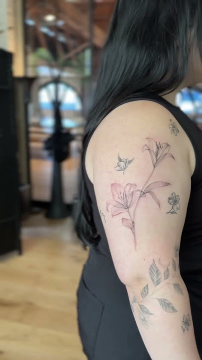X-Ray Flower Tattoo 🌹 #tattooartist #tattooer #tattooist #flowertattoo #floraltattoo