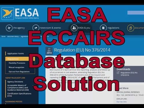 Aviation SMS Update: EASA ECCAIRS Database Solution Example