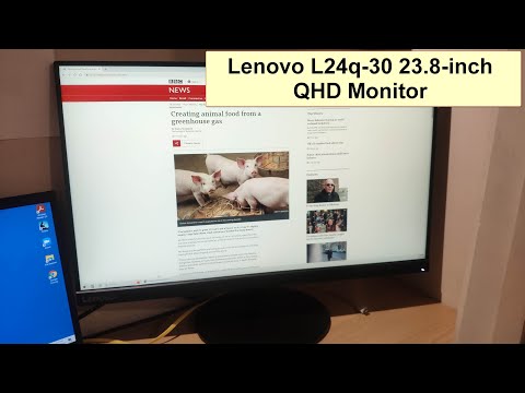 Unboxing Lenovo L24q-30 24" QHD Monitor | Resolution 2560 x 1440 pixels | £124 Lenovo site Dec 2020
