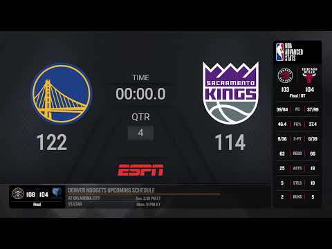 Golden State Warriors @ Sacramento Kings Live Scoreboard