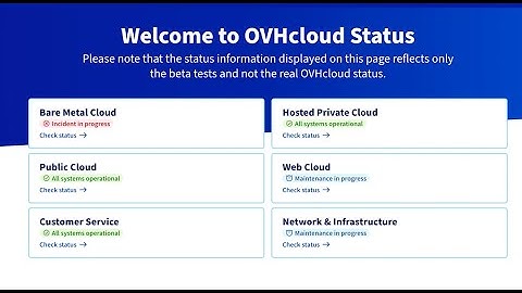 🆕 OVHcloud Status | Démo [EN]