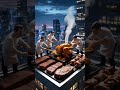 Rooftop Skyscraper BBQ #foodviralshorts #youtubeshorts #viralfoodvideos