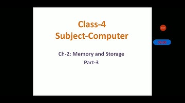 Class-4/Computer/Ch-2: Memory and storage/Part-3