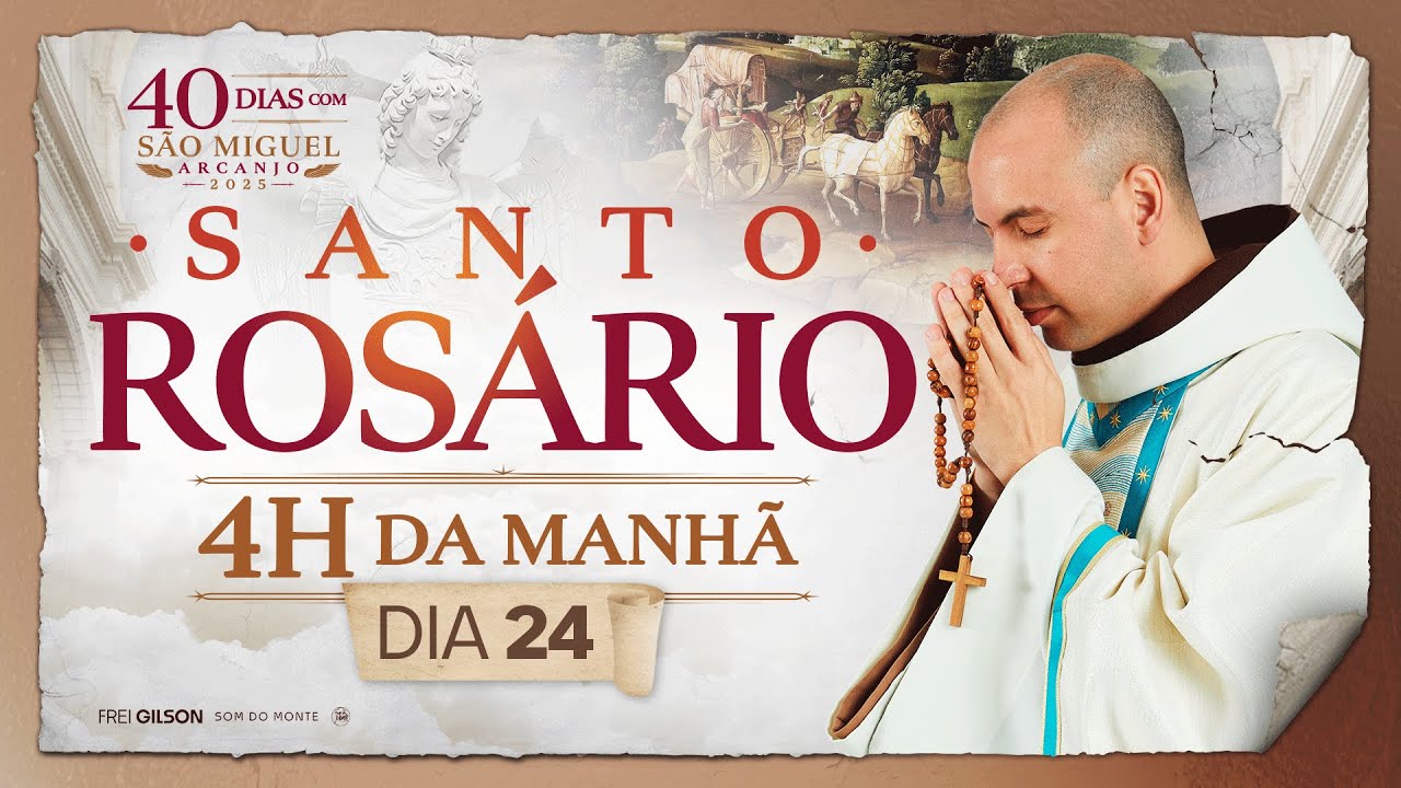 Santo Rosário | 40 Dias com São Miguel Arcanjo 2025 | 03:40 | 10/09 | 24° Dia | Live Ao vivo