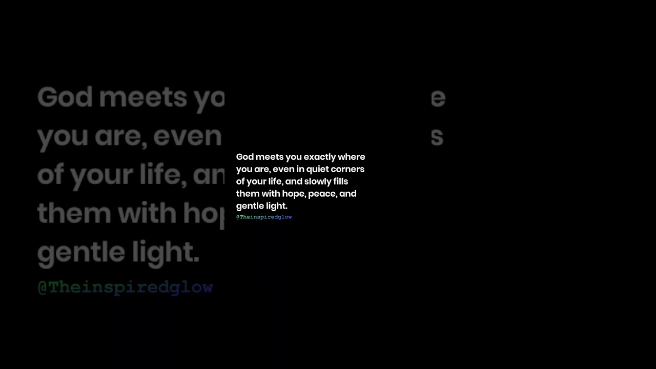 Pause. God’s love meets you exactly where you are🩵 