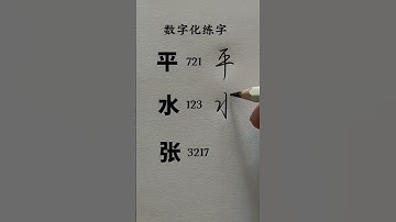 How to write Chinese Character 平 水 张 #chinesewriting #chinesecharacterwriting #mandarin #shorts